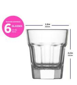 SHOT GLASSES 5.5CM 45ML 6PCS