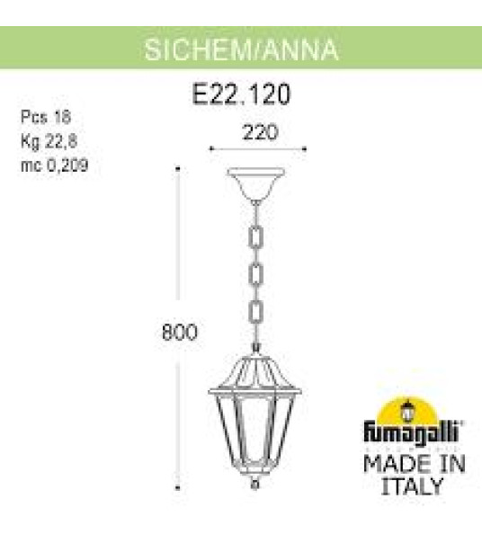 HANGING LANTERN ANNA BLACK E27