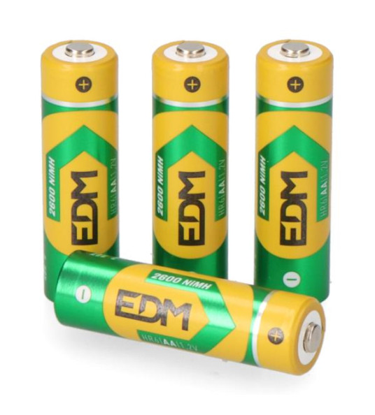 RECHARGEABLE BATTERY LR06 AA 2600MA 2PC EDM