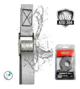 LASHING BELT 25MM 3M STAINLESS STEEL CAMBUCKLE