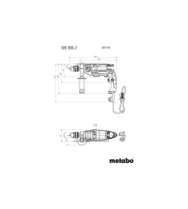 METABO IMPACT DRILL SBE800 220V