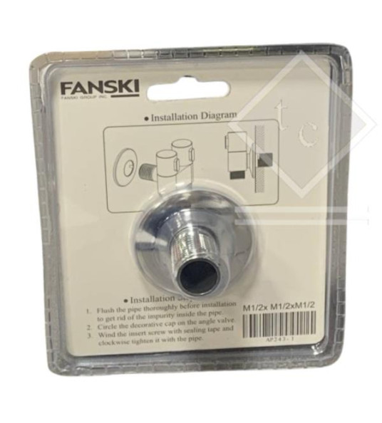 FANSKI DUAL ANGLE VALVE 1/2`X 1/2` AP243-1