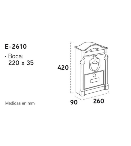 ARREGUI RESIDENCIA LETTER BOX WHITE