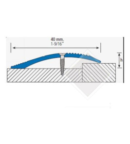 ALUMINIUM CARPET JOINTER 40MM 2M