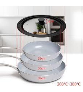 GLASS/SILICONE LID FOR PAN 22/24/26CM