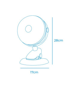 MINI RECHARGEABLE FAN WITH CLIP & BASE