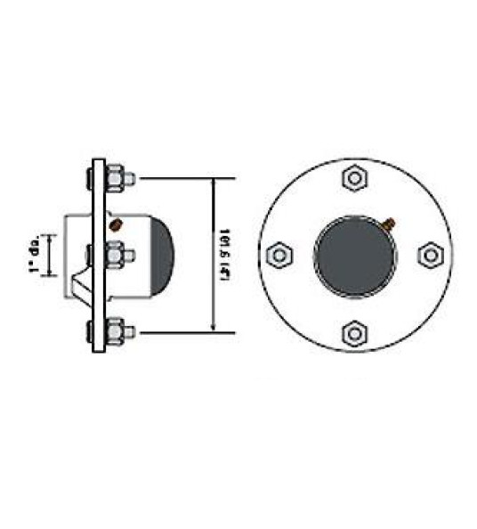 HUB WITH NEEDLE BEARINGS 418