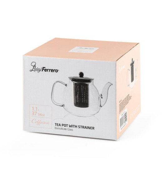 TEA POT 1.1L BOROSILCATE LUIGI FERRERO
