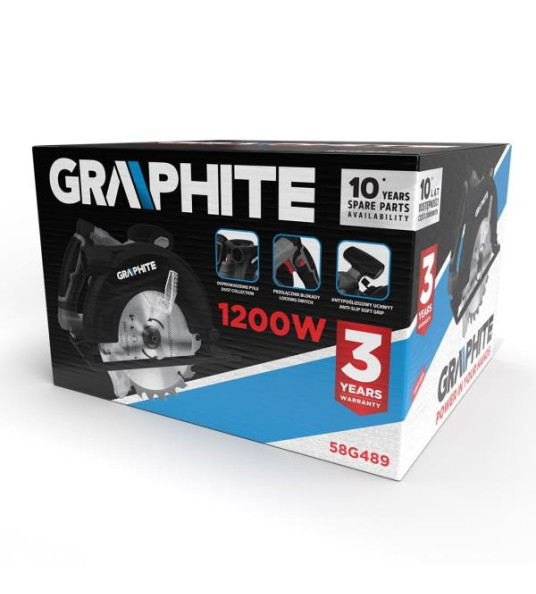 GRAPHITE CIRCULAR SAW 185MM 1200W 58G489