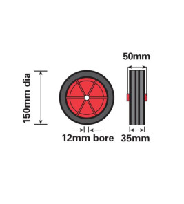 JOCKEY WHEEL ONLY RED