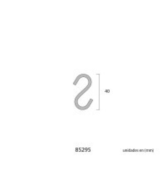 PACK OF 3 GALVANIZED `S` HOOKS 50MM