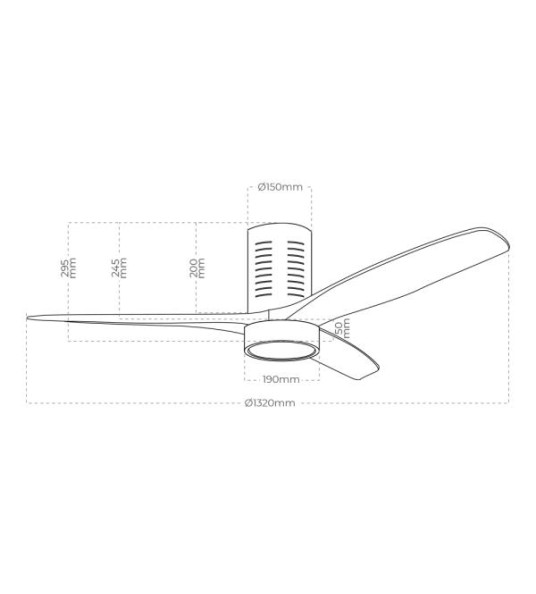 CEILING FAN KARA LED 3000/4200/6500K