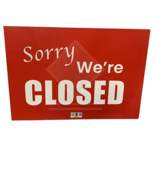 DOUBLE SIDED SIGN OPEN/CLOSED A4