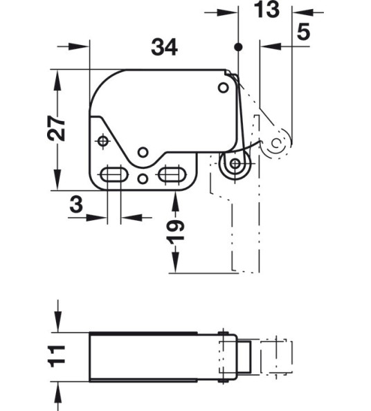 MINI DOOR CATCH PUSH TO OPEN