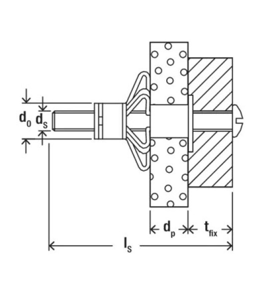 FISCHER CAVITY FIXING SCREW 4X45