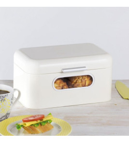 BREAD BIN NORDIC WHITE 30X18X15CM AMBITION