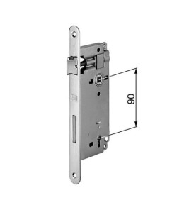 MORTICE LOCK E45 ROUND BRASS