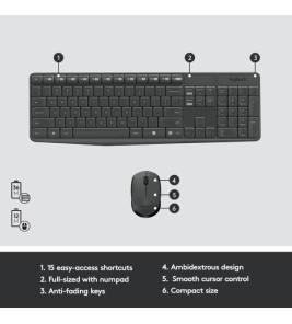 LOGITECH MK235 WIRELESS KEYBOARD & MOUSE COMBO