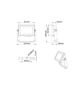 PHILIPS FLOODLIGHT 10W 950Lm 650K IP65