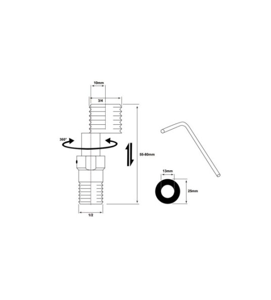 LONG EXTENDIBLE ECCENTRIC CONNECTORS