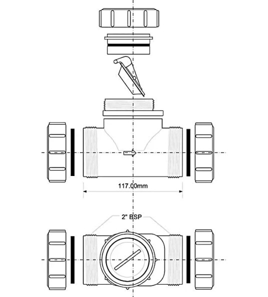 NON-RETURN VALVE 40MM MC-ALPINE T28M-NRV