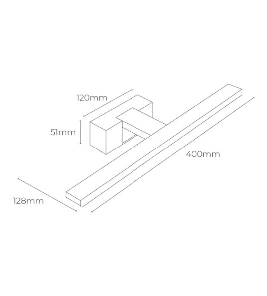 LED PICTURE LAMP 8W 800LM 4000K 40CM