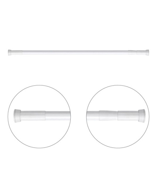 EXTENDABLE SHOWER CURTAIN ROD 75-125CM