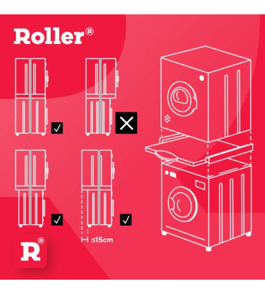 TUMBLE DRYER STACKING KIT ROLLER 00694