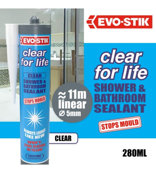 EVO-STIK CLEAR FOR LIFE SILICONE SEALANT
