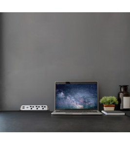 CORNER EXTENSION LEAD 4G 3M 13A+ 2USB S/S-BLACK