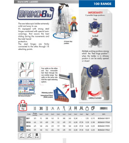 MULTIPURPOSE LADDER 5+5 5.12M BB/4 BRIKO BLU