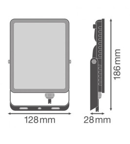 FLOODLIGHT LED 30W 4000K 2700LM BLACK