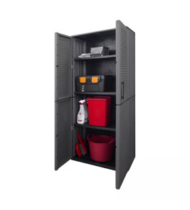 HIGH CABINET EASYLINE GREY DARK GREY 68X37X163CM