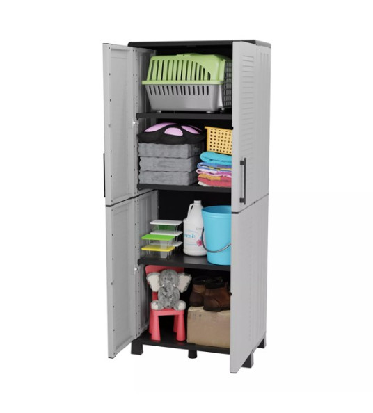 HIGH CABINET FAMILY LINE LIGHT GREY 68X37X163CM