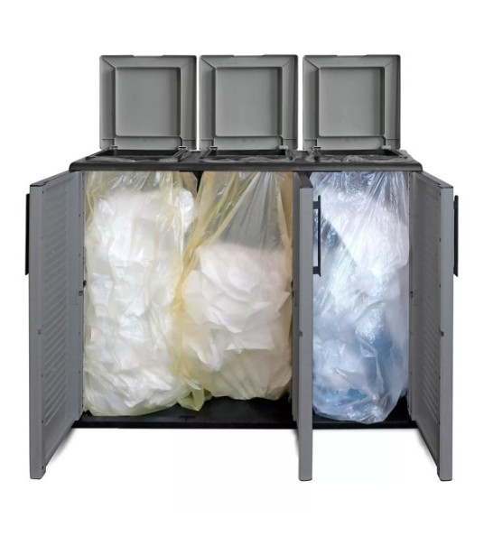 3-COMPARTMENT WASTE CABINET 102X37X84CM