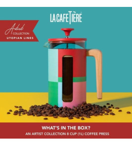 FRENCH COFFEE PRESS 1L PISA UTOPIAN LINES