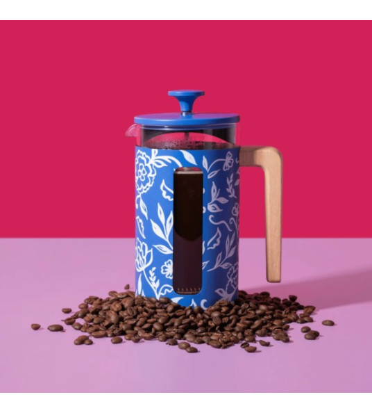FRENCH COFFEE PRESS 1L PISA BLU FIORATO