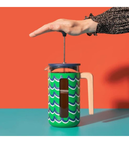 FRENCH COFFEE PRESS 1L PISA CYAN TIDES