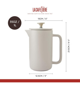 STONEWARE FRENCH COFFEE PRESS 1L AREZZO