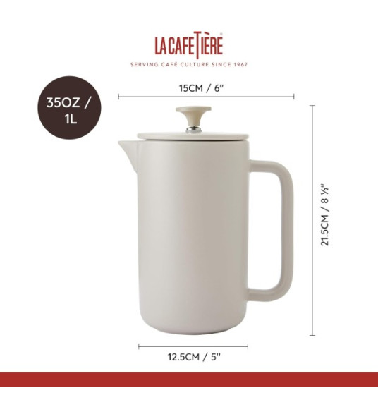 STONEWARE FRENCH COFFEE PRESS 1L AREZZO