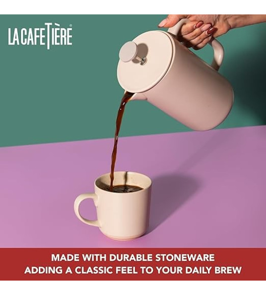 STONEWARE FRENCH COFFEE PRESS 1L AREZZO