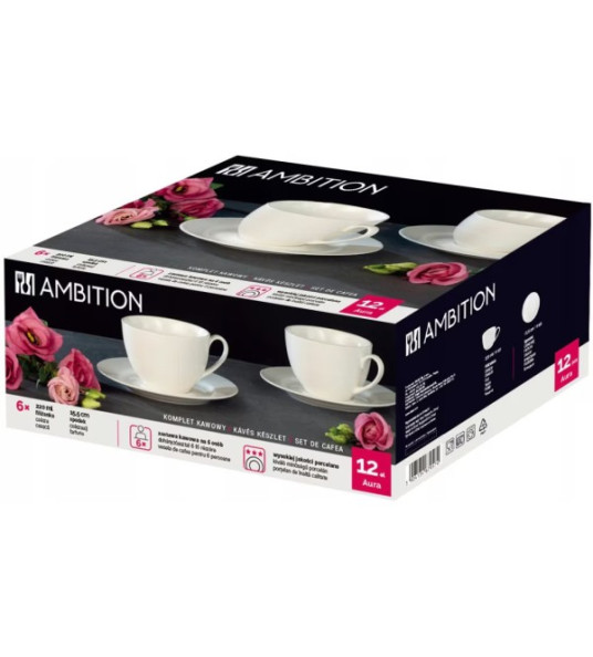 AURA 12PC TEA SET 220ML