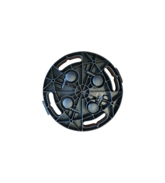 ROUND PLASTIC PLATFORM ON WHEELS 30CM