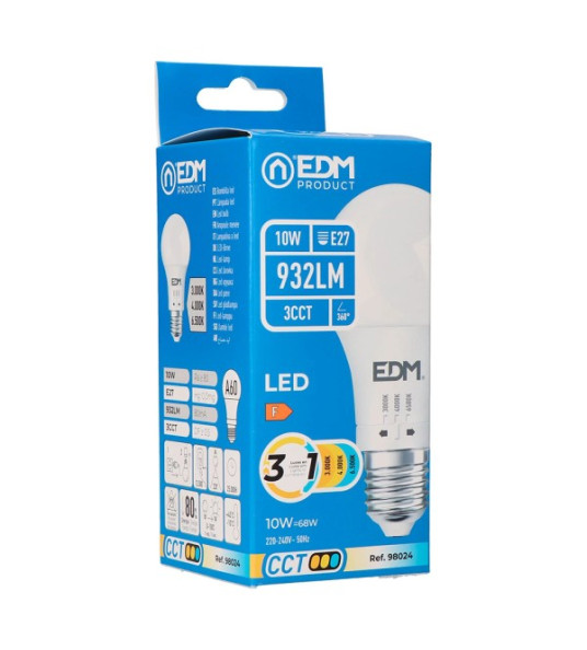 LAMP A60 E27 10W 932LM 3CCT 60X116MM