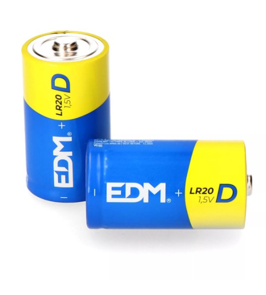 BATTERIES LR20 1.5V 2PC EDM