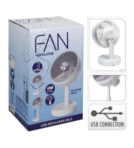 RECHARGEABLE DESKTOP FAN 135MM