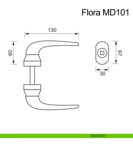 HANDLE FOR ALUMINIUM DOOR WHITE MARA