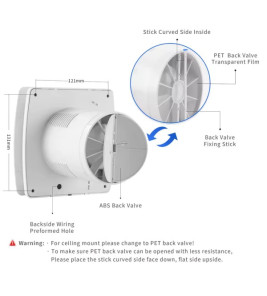 EXTRACTOR FAN 100MM BRUSHED FINISH LFWW-09Q-4S