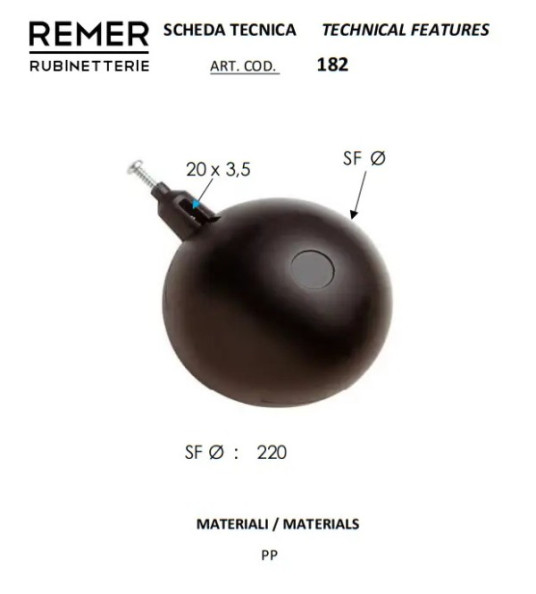 BALL FLOAT SLIDING 220MM