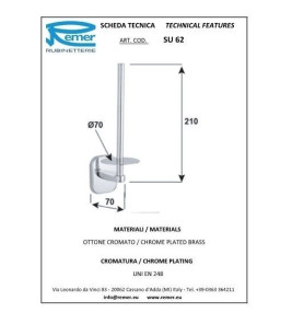 TOILET ROLL REFILL HOLDER REMER SU62CR